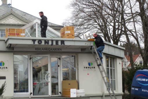 Kalland i sving på taket! 