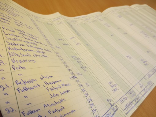 Kassadagbok ble i 1985 ført manuelt.