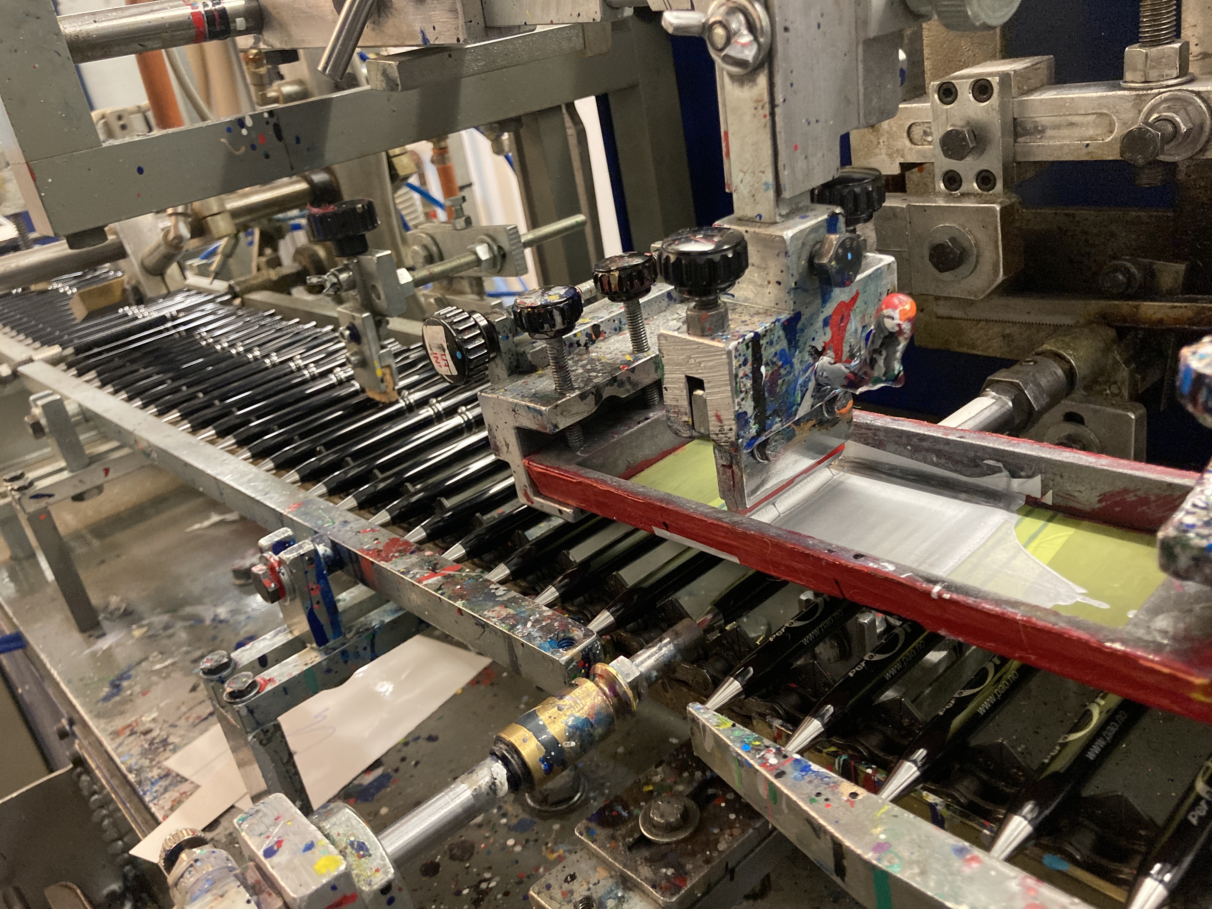 Silketrykk på kulepenner